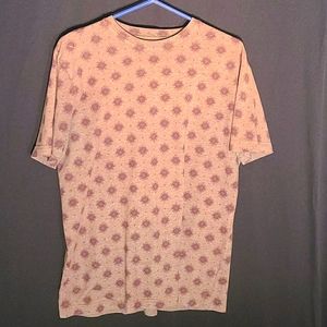 MEN'S BROWN T-Shirt Brown Pattern print